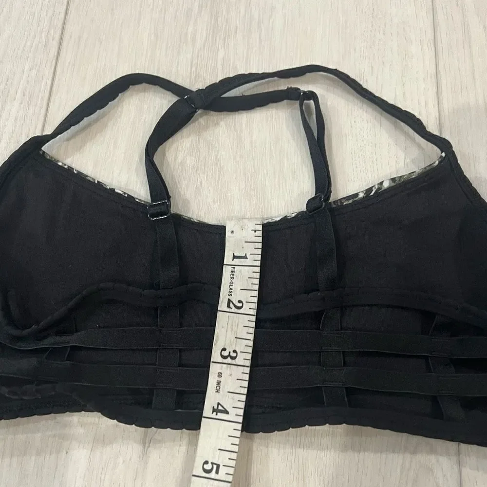 lululemon athletica Black Patterned Sports Bra